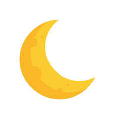Golden Crescent Moon: Celestial Symbol of Dreams and Mysteries Illuminated in Vector Art