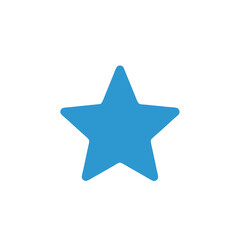 Obraz premium Simple Cyan Star Icon Design on White Canvas Depicting Celestial Object Symbolism