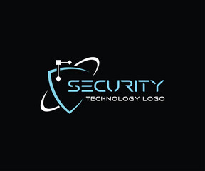 Security technology logo design template 