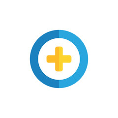 Obraz premium Vibrant medical symbol within a circular framework conveying healthcare emphasis for various conceptual representations
