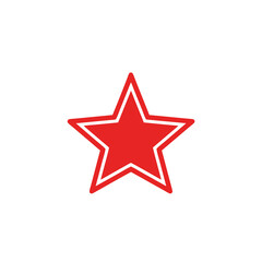 Crimson stellar emblem with pristine outline against a backdrop of absolute white serenity