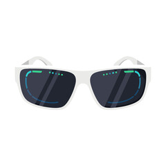 Sleek futuristic eyewear integrating augmented reality features for modern digital lifestyle, visual computing