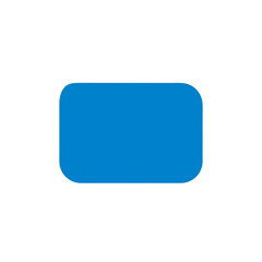 Cerulean Rounded Rectangle: A Simple Graphic Element with Soft Edges and Vibrant Hue Design