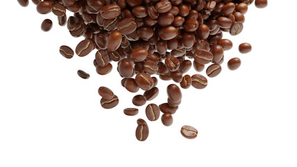 Obraz premium coffee beans on white background