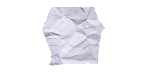  blank crumpled lined paper notebook paper with torn edges isolated on transparent background,note paper message office business tag sign