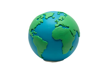 Fototapeta premium Global Earth Model: Eco-Friendly Planet Representation Isolated on Transparent Background