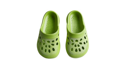 PNG a pair of green shoes on a transparent background