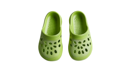 PNG a pair of green shoes on a transparent background