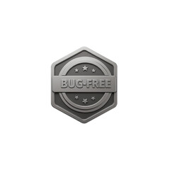 Bug-Free Guarantee: Premium Metallic Badge Design