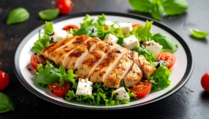 Grilled Chicken Salad with Feta.