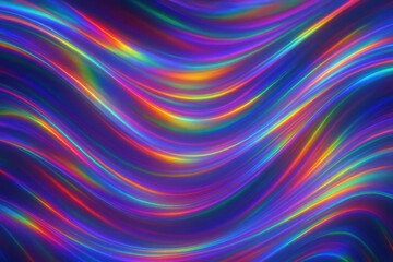 Obraz premium Kinetic Rainbow Holographic Background with Fluid Motion and Iridescent Color Shifts