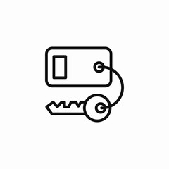 hotel room key icon sign vector