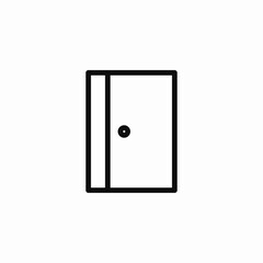 plain door side icon sign vector