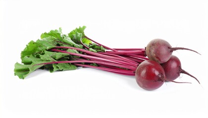 bunch of fresh beets on white background