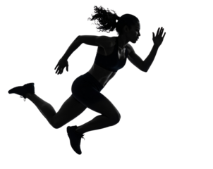  Dynamic Running Person Silhouette, isolated on a transparent background