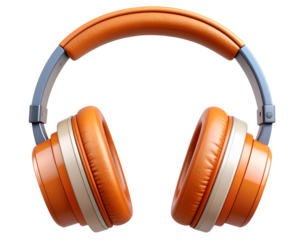  Minimalist Over-Ear Headphones Icon, isolated on a transparent background