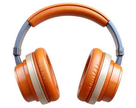  Minimalist Over-Ear Headphones Icon, isolated on a transparent background