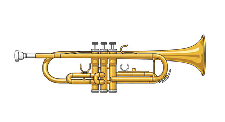 Fototapeta premium A trumpet for playing jazz music