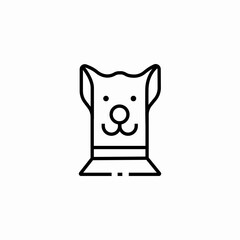 dog head in a bag icon sign vector