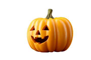 Carved pumpkin with a smiling face for Halloween