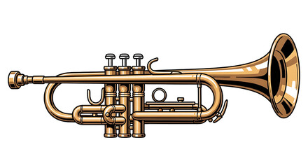 Obraz premium A trumpet for playing jazz music