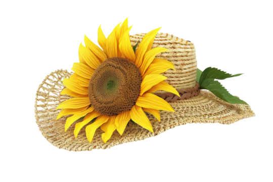 Sunflower facing left with green leaf and yellow bloom.