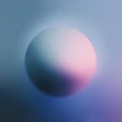 Gradient Sphere Floating in Air on Blurred Background, Mockup, Visual Representation