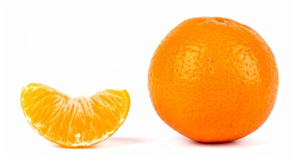 tangerine or mandarin fruit isolated on white background