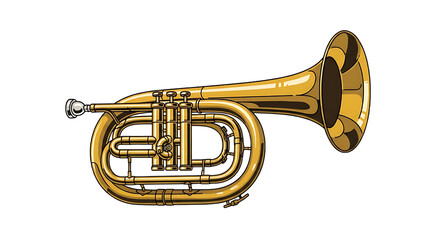 Naklejka premium A flugelhorn for jazz music
