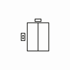 elevator lift doors icon sign vector
