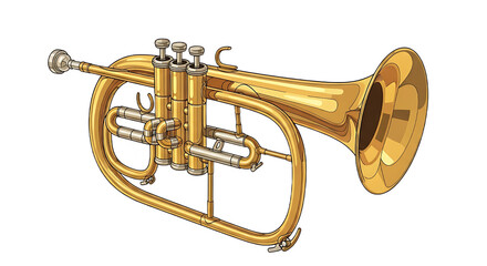 Obraz premium A flugelhorn for jazz music