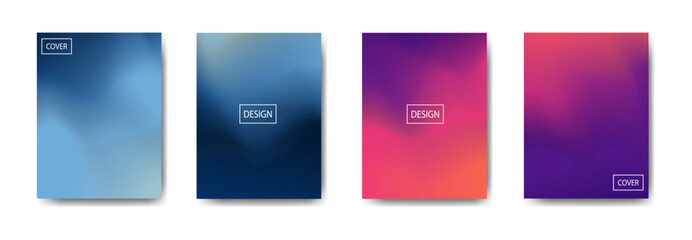 set of abstract background with beautiful gradation color, colorful background for poster flyer banner backdrop.vertical banner Modern Gradient Design Covers for Book or Magazine