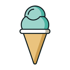 Ice Cream Cone Vector Illustration
