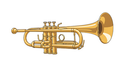 Naklejka premium A trumpet for playing jazz music