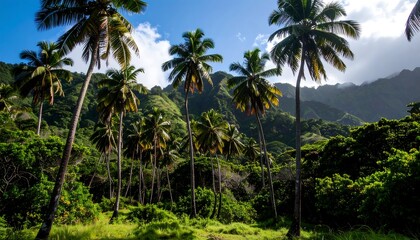 Tropical Palm Forest Scenery