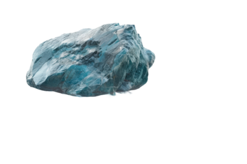 Beautiful natural blue rock crystal isolated on white background