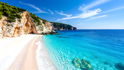 Obraz premium Tropical beach and turquoise sea