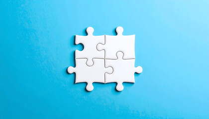 White puzzle piece isolated