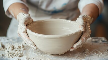 People engaging in a creative workshop, pottery, painting, hands-on, learning,
