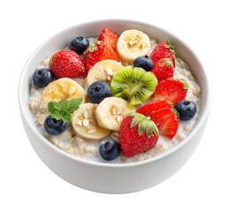 Healthy breakfast bowl with fruits kitchen food bright isolated on transparent background
