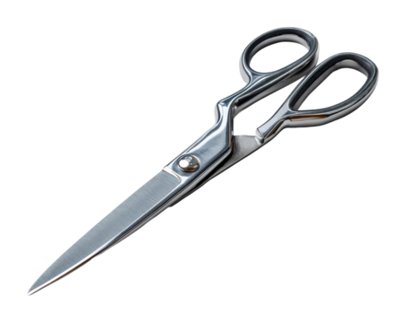 Cutting techniques using scissors in crafting home tutorial isolated on transparent background