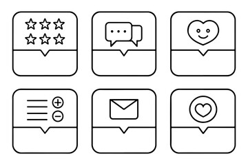 Comment statement remark ux ui user interface vector icon. Web and app icon in flat filled and outline stroke line art