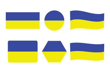 Flag of Ukraine. Ukraine national flag set . vector illustration. business education