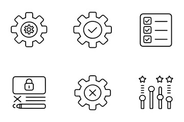 Setting ux ui user interface options vector icon. Web and app icon in flat filled and outline stroke line art