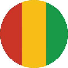 Fototapeta premium Mali national flag circular icon with vertical tricolor design