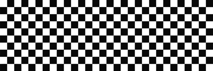 Fototapeta premium Black white finish line icon with checkered flag pattern