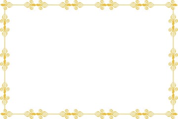 Simple Golden Frame, Border Frame, Photo Frame with White Background, Unique Style Frame, Unique Frame