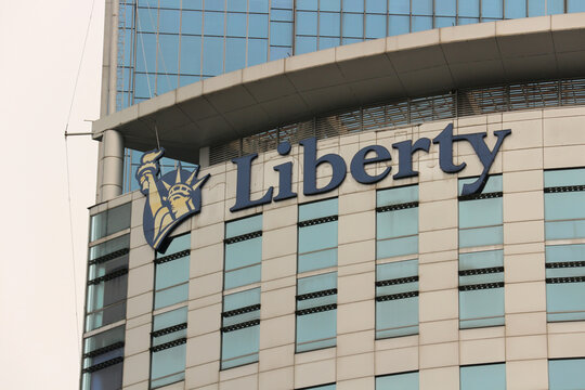 Liberty Specialty Markets logo on corporate building  &ndash; insurance company, financial services, Asia Pacific business district in Kuala Lumpur, Malaysia, February 11, 2025