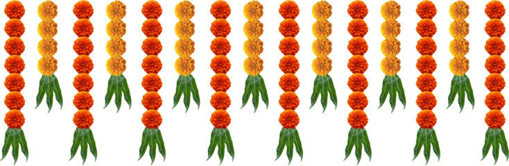 Marigold hanging flower festive decoration design