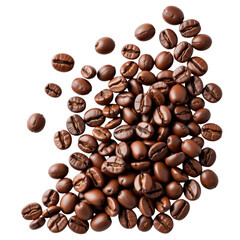 Obraz premium Isolated Pile of Coffee Beans Kitchen Counter Food Photography Natural Light Top View Gourmet Coffee Concept